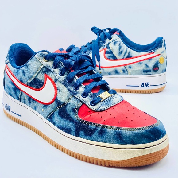 Nike Air Force 1 Low 'Acid Washed Denim' Great Condition (Size 13) - Picture 5 of 8